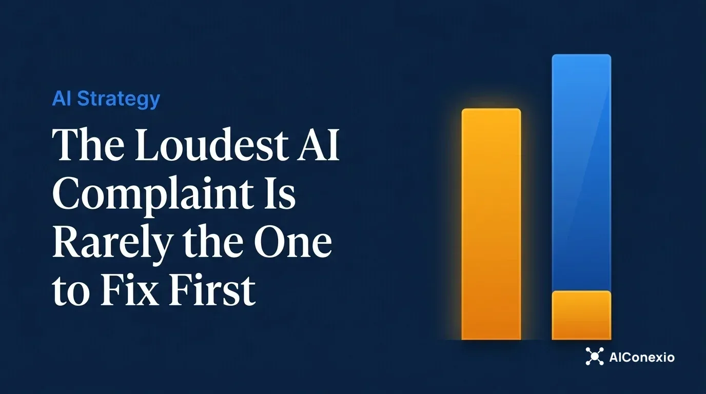 Why the Loudest AI Complaint Is Rarely the One to Fix First