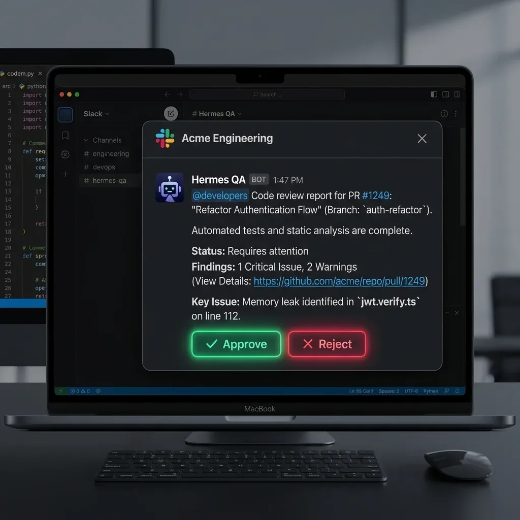 Slack Human in the Loop Mockup
